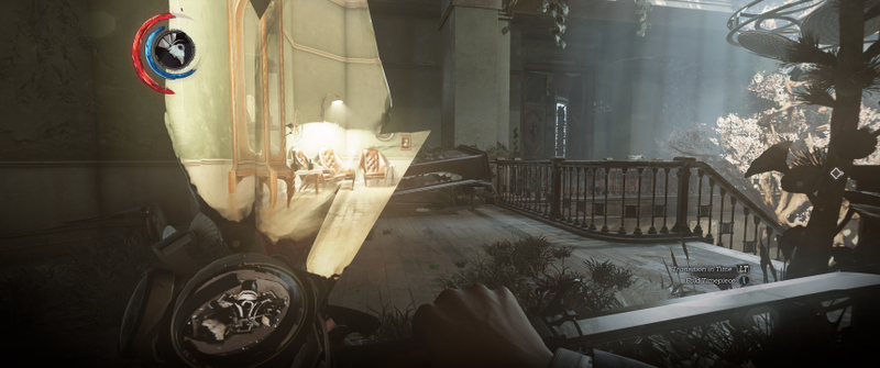 The fractured lens of The Outsider’s Timepiece lets you see through time. (Screenshot: Steam)